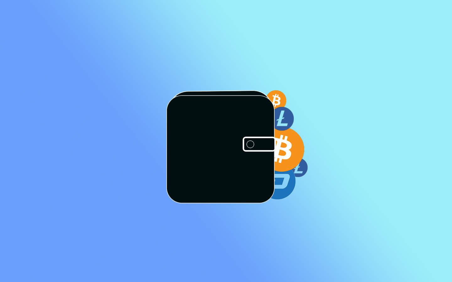 A cryptocurrency wallet containing many types of coins